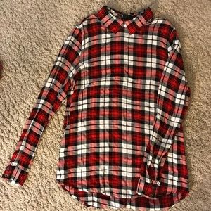 Red black white flannel